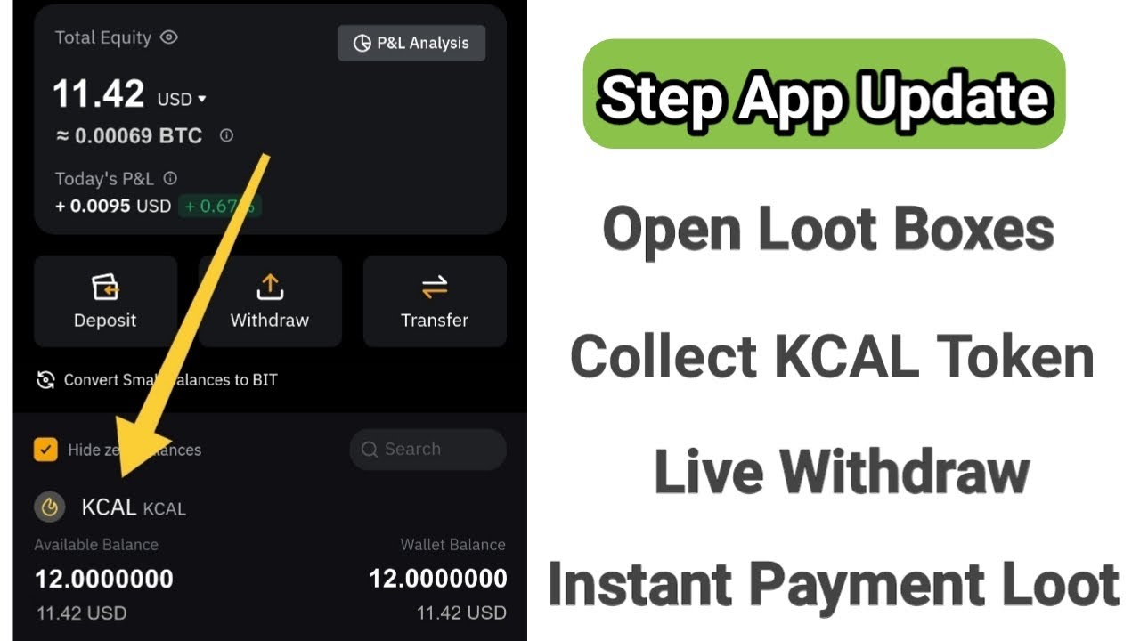 Step App KCAL Token Live Withdraw | Step App Latest Update | Step App Withdrawal | Step App Loot Box