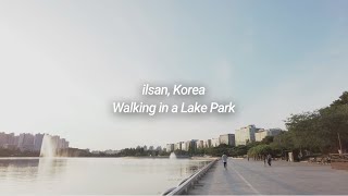[4K] Walking in ilsan Lake Park in Korea