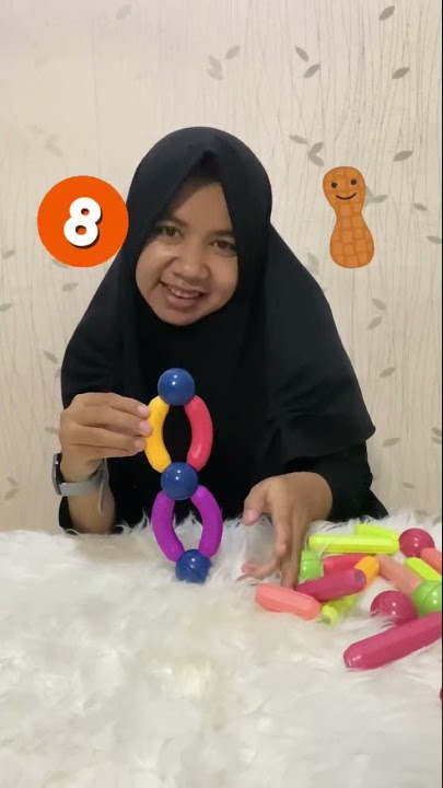 Belajar bentuk angka 1-10 dengan magnetic Stick #endahteawe #magneticstick #belajarangka
