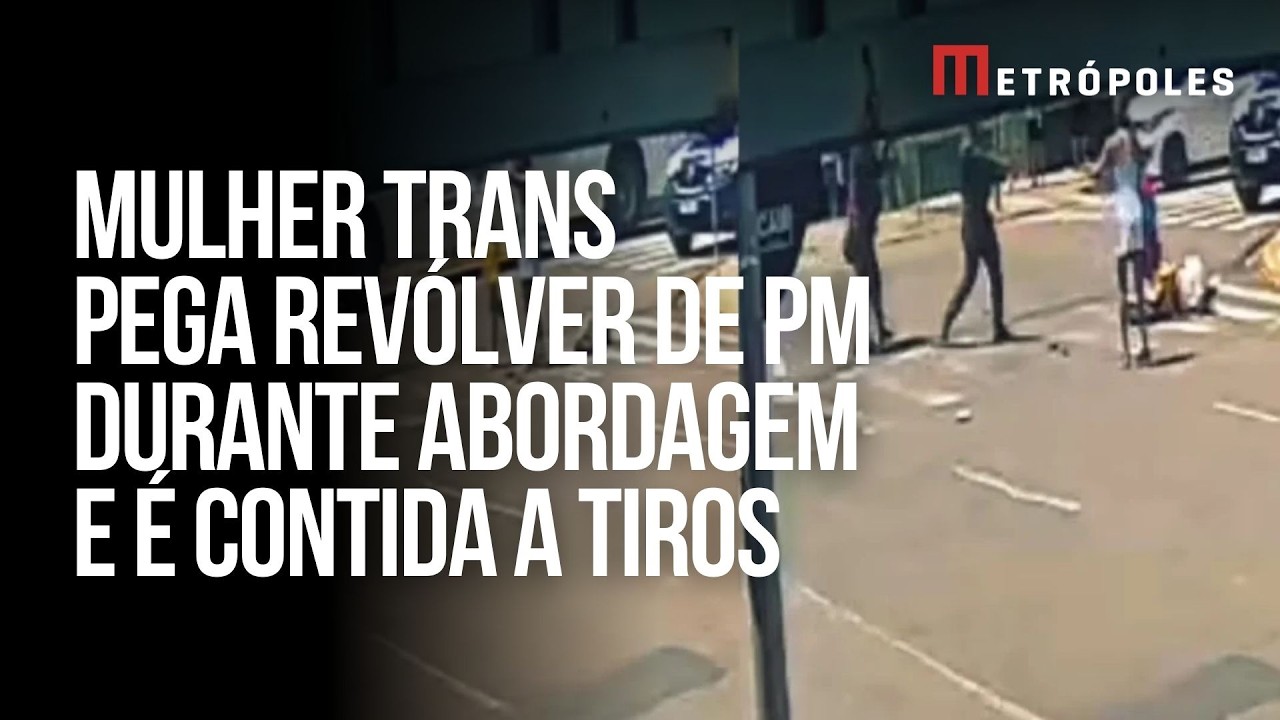 Mulher trans é contida a tiros após tomar arma de PM durante abordagem