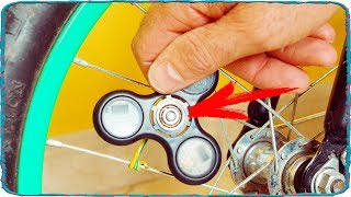 Самоделки из спиннера для велосипеда своими руками. DIY bike life hacks with spinner.