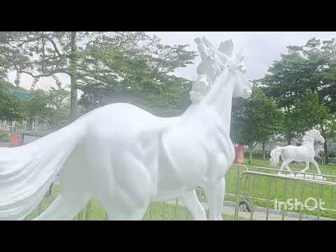 #horse race exhibition at Admiralty Park #admiralty Park hongkong