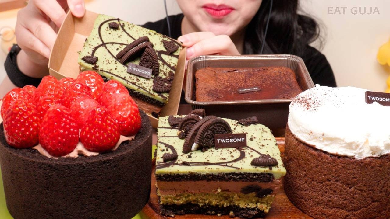 투썸 두아박이라고욥? 쉬폰 케이크도 나왔던데요? (두아박 vs 두초생) ASMR Eating Sound