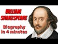 William Shakespeare Biography in 4 minutes