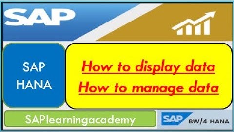 How to manage data in SAP BW4HANA | How to display data in SAP BW4HANA | Use of TCODE RSMNG in HANA