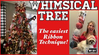 Whimsical Christmas Tree | How to Put Ribbon on a Christmas Tree | THE EASIEST RIBBON METHOD! screenshot 5