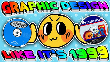 using weird y2k CD-ROM software to design merch