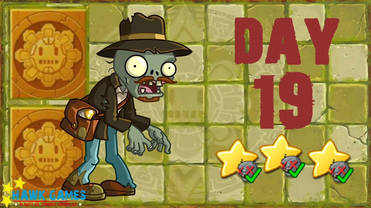 Plants vs Zombies 2 China - Lost City Day 19 [Relic Hunter Zombie]《植物大战僵尸2》- 失落之城 19天