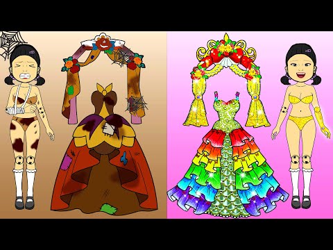 Rich Bride Or Poor Bride? — Poor Squid Game VS Kind Fairy — Dolls Beauty Story & Crafts