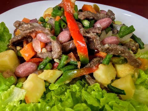 Video: Cómo Hacer Ensalada De Verduras Con Carne