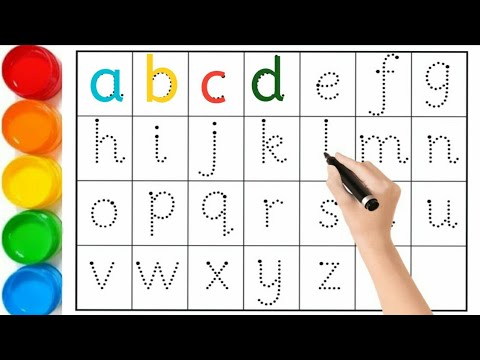 learn abcd alphabets numbers | how to write small letters abc writing ...