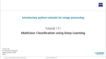 Tutorial 111 - Multiclass Classification using deep learning