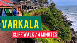 Discover VARKALA CLIFF in 4 minutes / Varkala Beach Kerala / Cafés