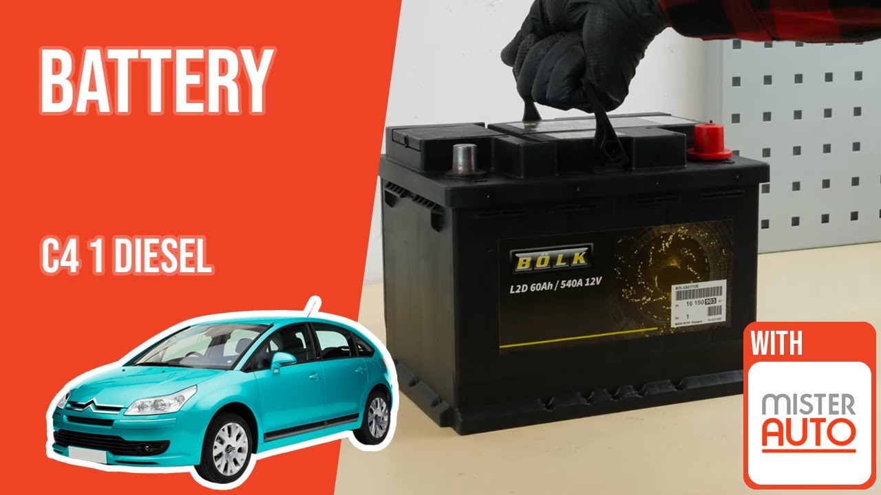 How to replace the battery Citroën C4 mk1 2.0 HDI 🔋 YouTube