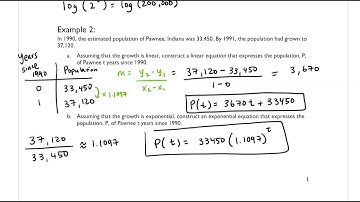 Applications of Exponential and Logarithmic Functions Part 1