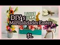 IDEAS PARA DECORAR EN EASTER O PASCUAS 2021/ MANUALIDADES FACILES Y ECONOMICAS /DIYs SPRING  EASTER