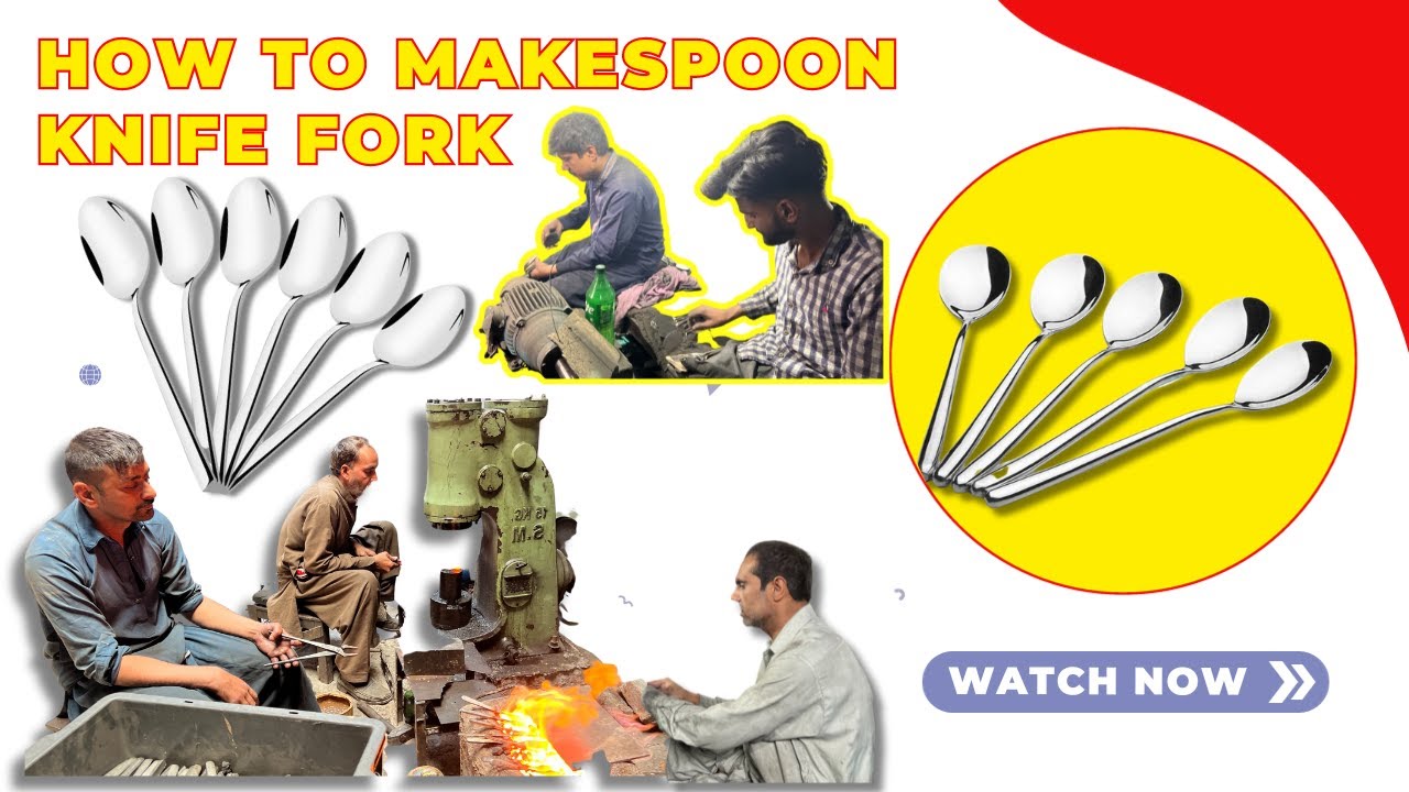 Spoon Knife Fork Factory Made Since 1933 - Mass Production - YouTube