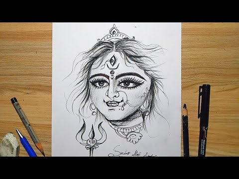 Share more than 164 pencil sketch of durga super hot