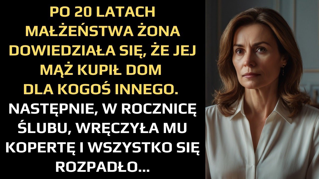 PO 20 LATACH MAŁŻEŃSTWA ŻONA DOWIEDZIAŁA SIĘ, ŻE JEJ MĄŻ KUPIŁ DOM DLA KOGOŚ INNEGO  NASTĘPNIE