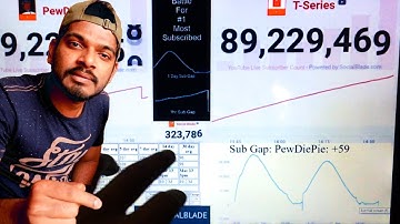 T-Series Beat PewDiePie | 4000 Sub Gap in 1 Sec | T-SERIES VS PEWDIEPIE