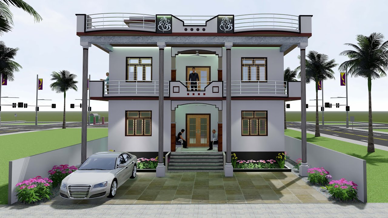 8 Bedrooms Simple Village House Plans |Beautiful Home Plan I 34'X38' I For  Two Brother @My Home Plan - Youtube