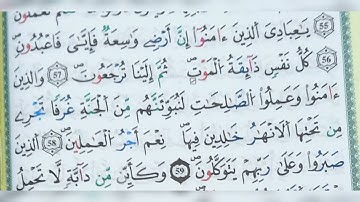 سورة العنكبوت الآية ٥٦الى٥٩(56-59)