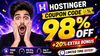 Hostinger Coupon Code 2026 🛑 HIDDEN DEAL ✅ | Hostinger Discount Code |Hostinger Promo Code WORKING 🔥