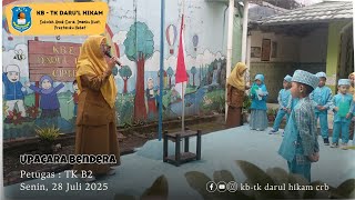 Kegiatan Upacara Bendera di KB-TK Daru'l Hikam Cirebon