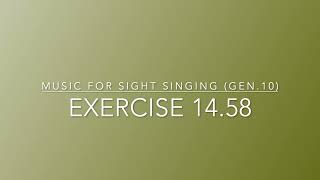 Exercise 14.58 - Music for Sight Singing