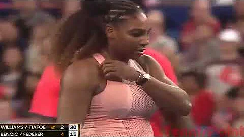 Roger Federer Vs Serena Williams Hopman Cup 2019 Mixed Doubles    Highlights