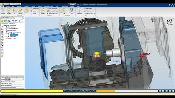 Nx cam 4 axis to vericut simulation with Makino A51