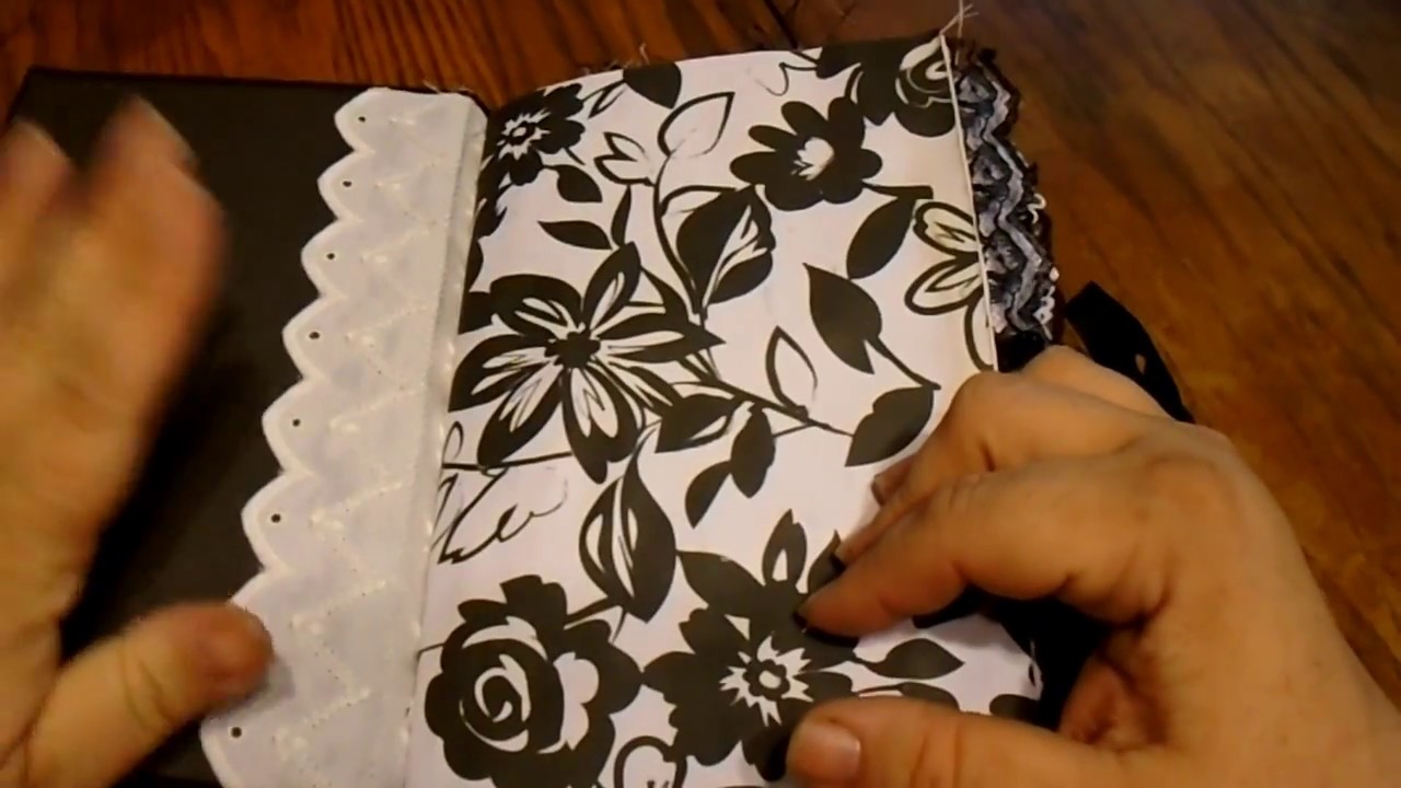 Black and White Shabby Chic Junk Journal Flip through - YouTube
