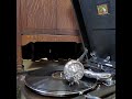 暁 テル子 ♪リオのポポ賣り♪ 1950年 78rpm record. HMV Model No 102 Gramophone