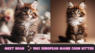 Meet Noah 100% European Maine Coon Kitten Ready For Adoption.. ❤ #cat #mainecoon #catlover