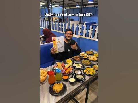 Cheapest unlimited food of ahmedabad at just 135/- 😱 #shots #streetfood