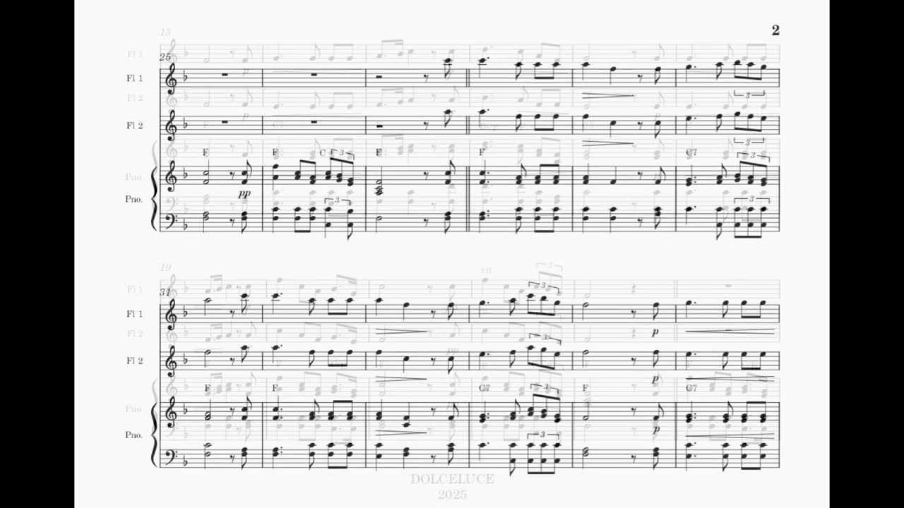 Schubert: Der Lindenbaum 菩提樹（シューベルト）フルート&フルート