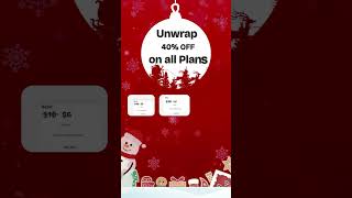 Don’t miss this festive deal: 40% OFF on all plans! 🎁🎄  Offer is live now, use the code and grab y