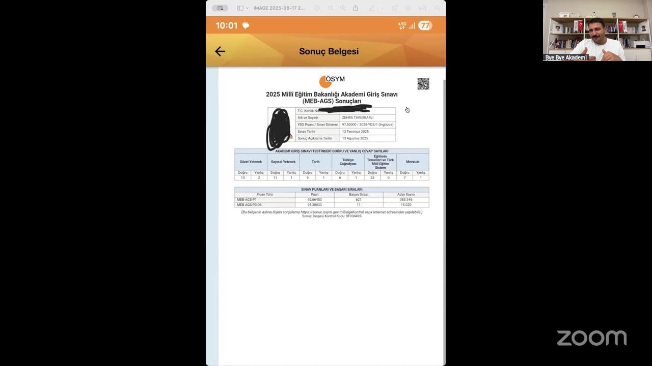 Meb - Ags Türkiye 11.'si olan öğrencimiz Zehra Tavuskarlı ile süreç üzerine sohbetimiz.
