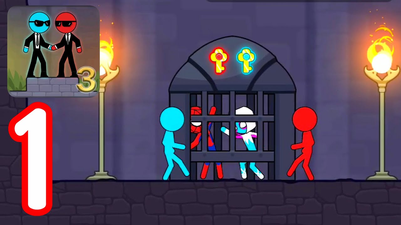 Stick Red And Blue 3-(Gameplay 1)-Niveles Del 1 Al 15