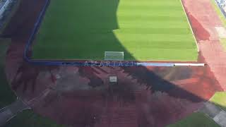Keren sepasang Gawang Stadion Gbla Kembali Terpasang Situasi Terkini Parkir Gerbang Biru