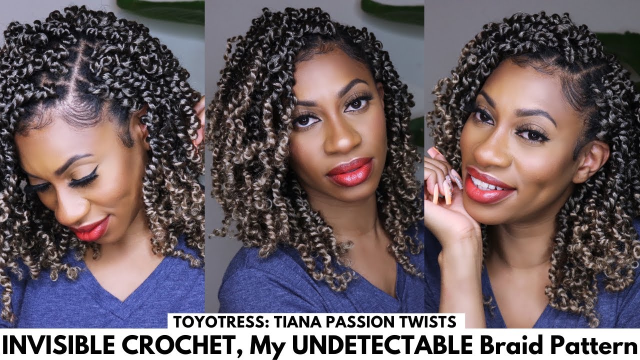 Side Part Version | My Invisible Undetectable Crochet Braid Pattern ft ...