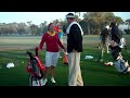 LPGA Commissioner Mike Whan Caddies For Duramed FUTURES Tour Professional Lili Alvarez