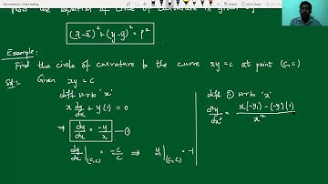 Circle of Curvature VTU Engineering Mathematics