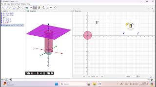 Cylinder + half sphere in GeoGebra