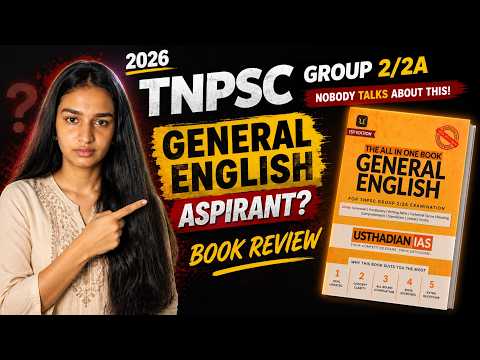 ⚡USTHADIAN TNPSC Group 2/2A General English Book Review