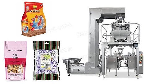 Doypack Packaging Machine Z Type Bucket Elevator And Multihead Weigher | Soonseal Packaging Machine