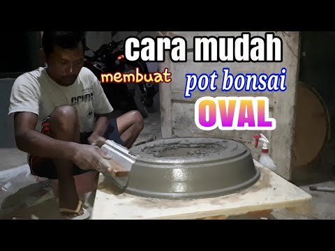 cara mudah membuat pot  bonsai  bentuk oval  YouTube