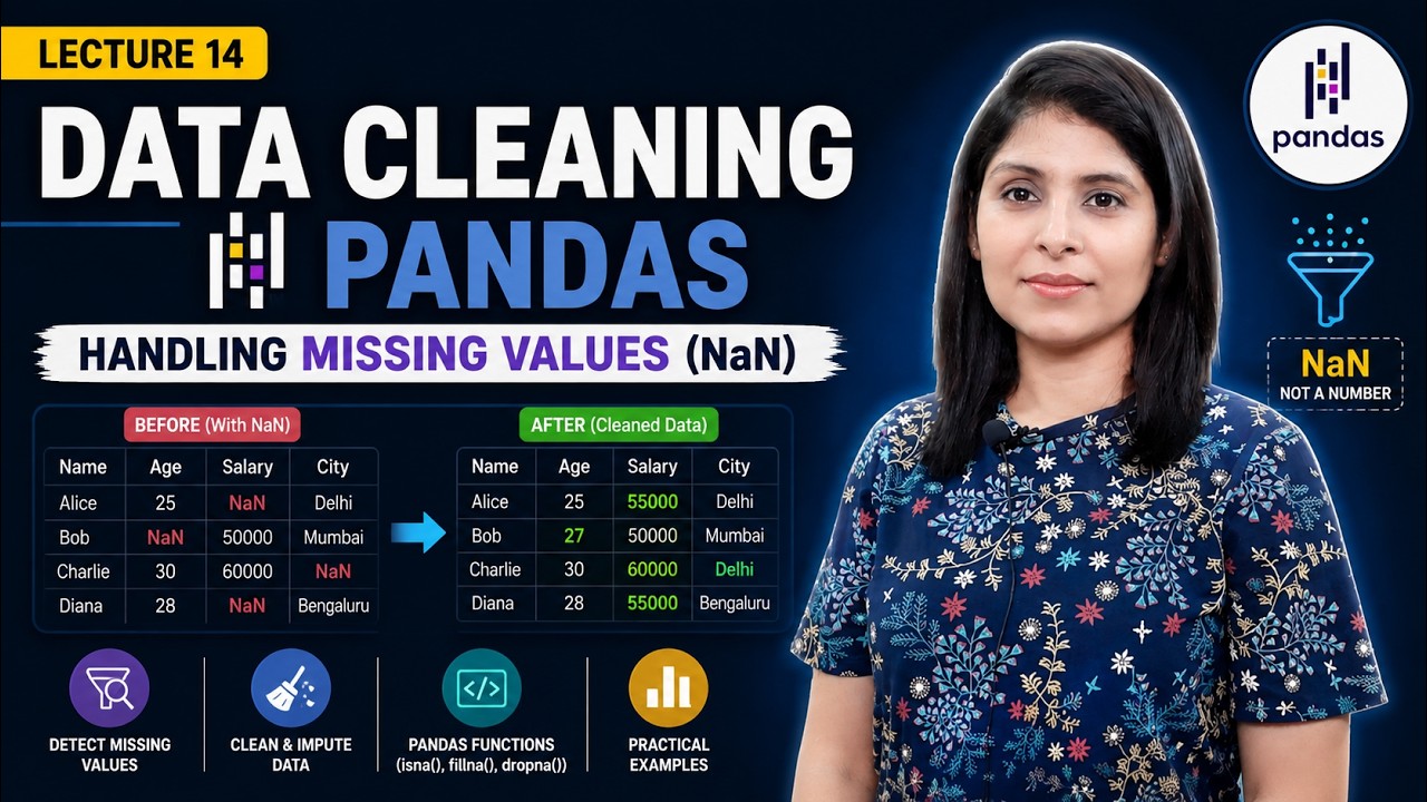 L-14 Pandas Tutorial | Handling Missing Data (NaN Explained) - YouTube