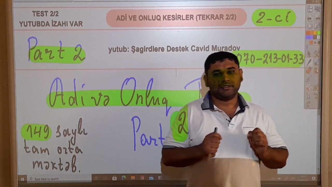 Adi və Onluq Kəsrlər Pdf 2. Riyaziyyat Cavid Muradov