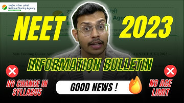 NEET 2023 Information Bulletin | No Change In Syllabus | No Upper Age Limit | Dr. Anand Mani